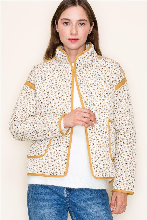 Marigold Ditsy Floral Print Jacket