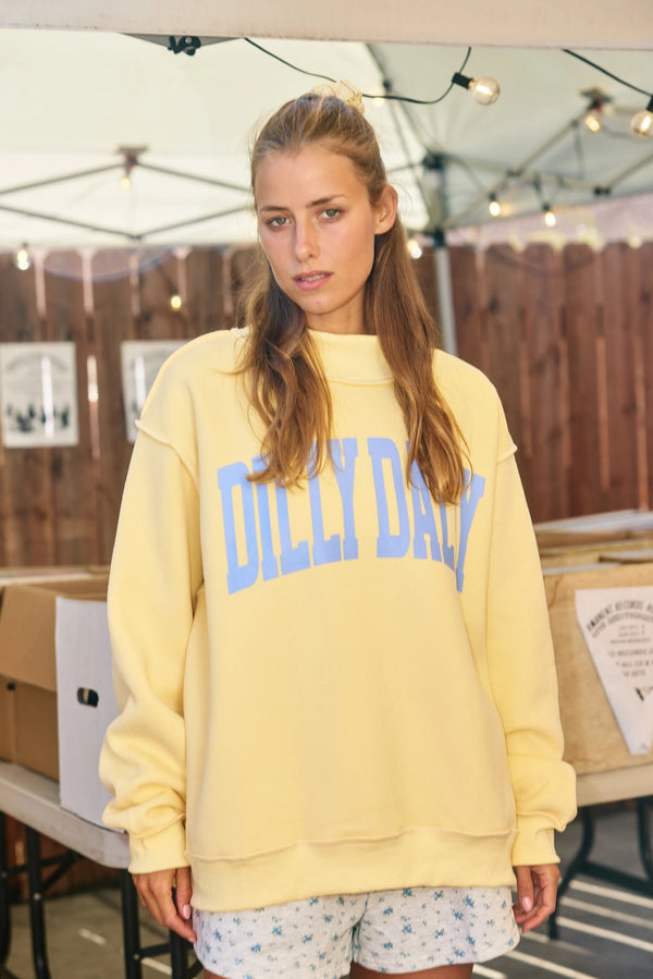 Dilly Dally Mock Neck Sweatshirt