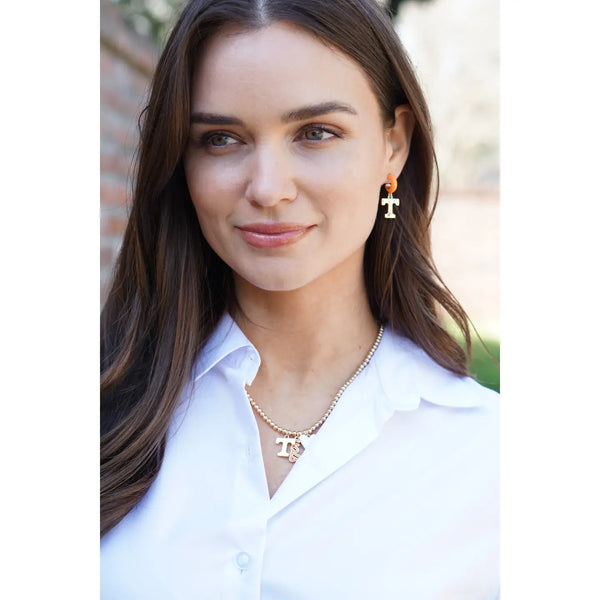 Tennessee Vols Logo Huggie Hoop Earrings