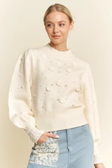 Flowers and Pearls Sweater