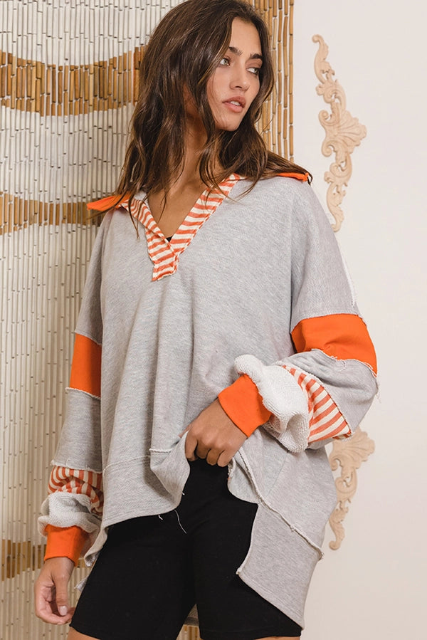 Big Orange Block Pullover