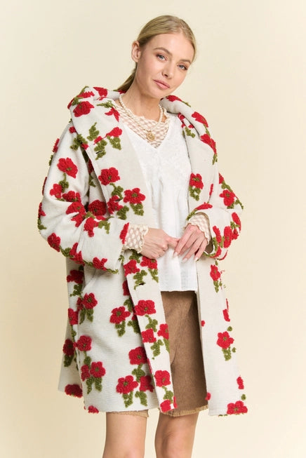 Garden Floral Chunky Embroidered Coat