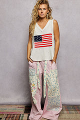 American Flag V-Neck Tank