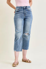 Judy Blue High Waist Distressed Crop Jeans