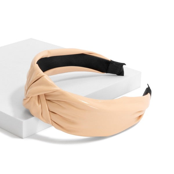 Patent Leather Knotted Headband