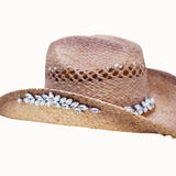 Bejeweled Western Raffia Straw Cowboy Hat