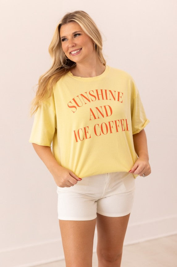 Sunshine and Iced Coffee Graphic Tee