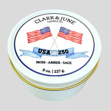 250th Anniversary 8oz Soy Candle 4th of July Hostess Gift