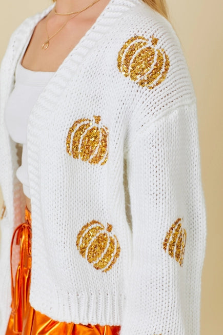 Sequin Pumpkin Sweater