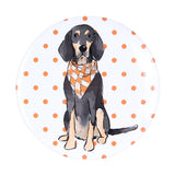 Sitting Bluetick Coonhound Button Pin