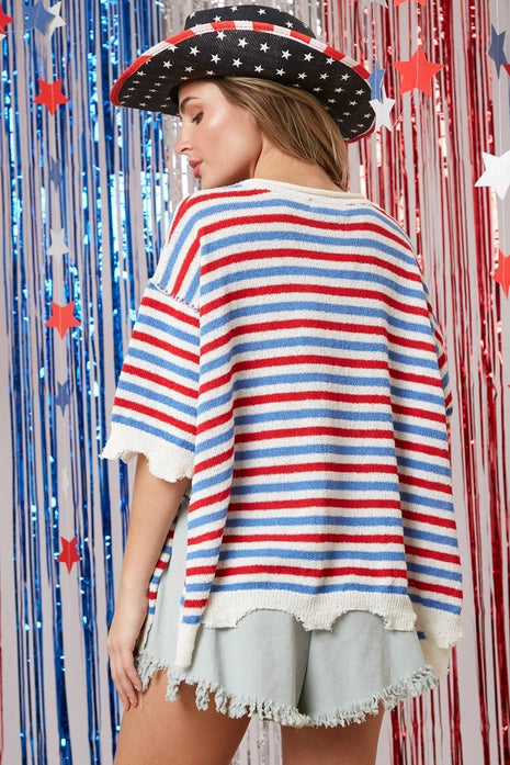 Stars and Stripes Sequin Top