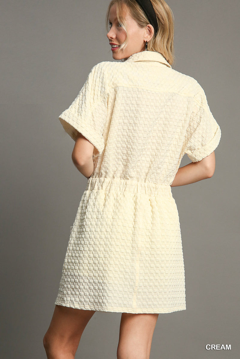 Textured Jacquard Midi Dress