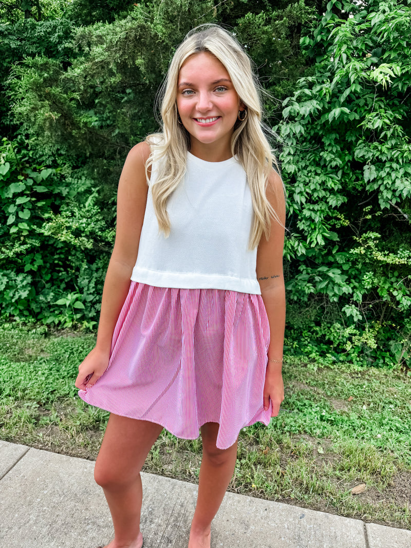 Freedom Stripes Mini Dress