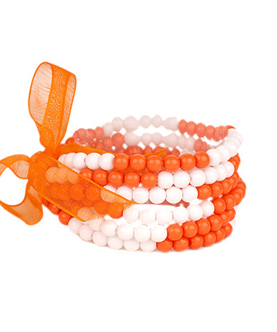 Gameday Beaded Stackable Bracelets (Set of 6)