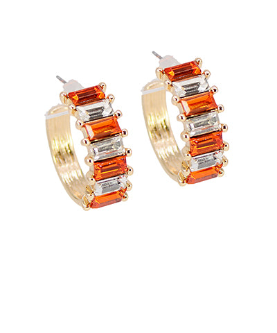 Gameday Baguette Glass Hoops