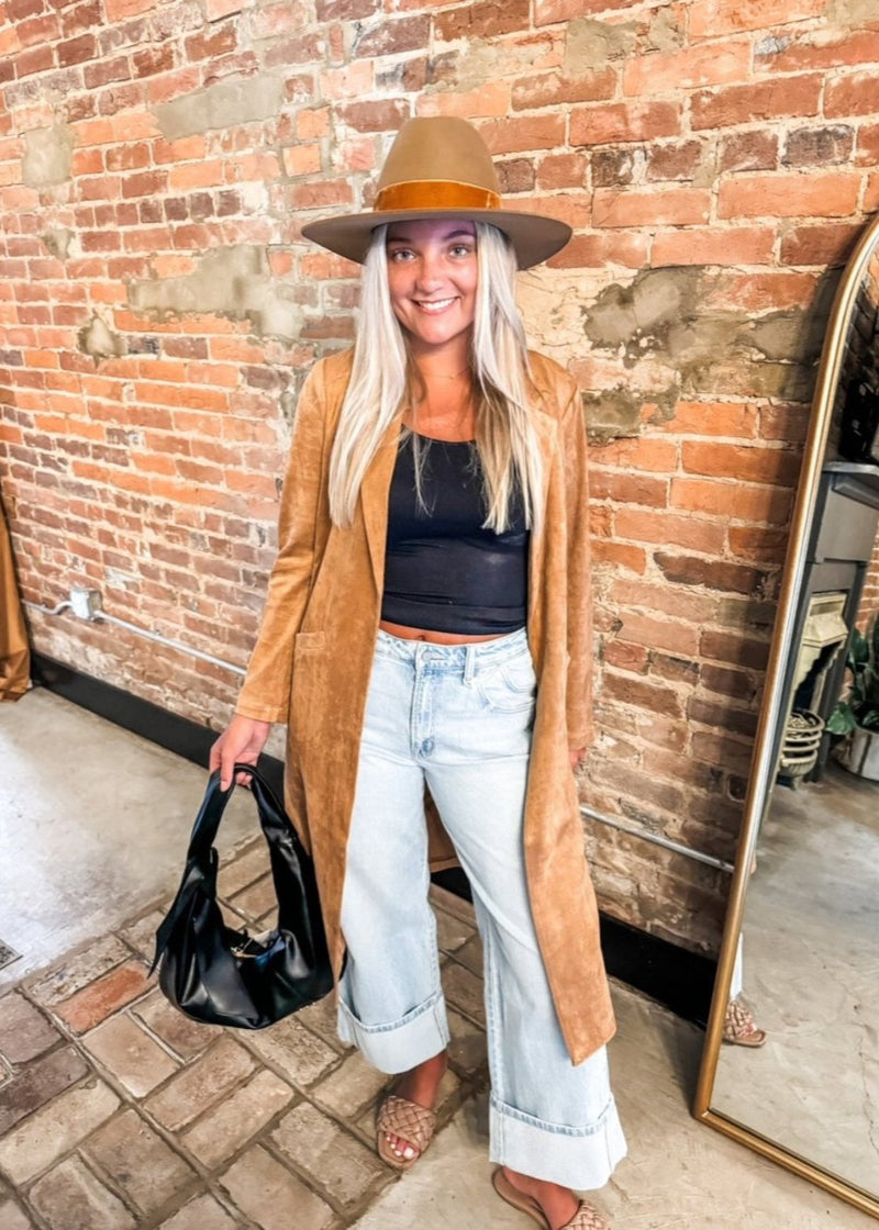Out West Faux Suede Duster