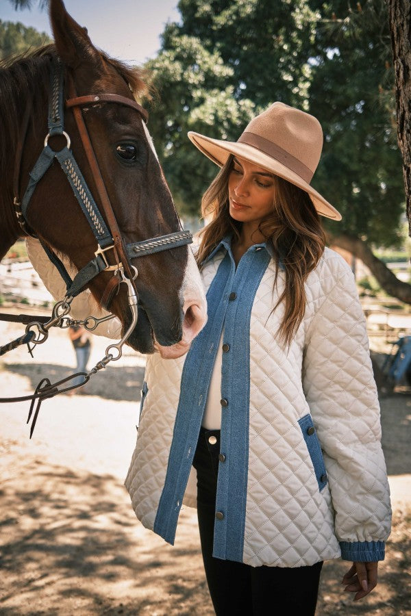 The Keeneland Quilted Contrast Jacket