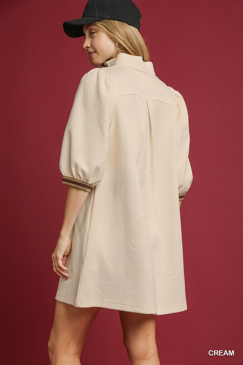 Vanilla Luxe Jacquard Dress