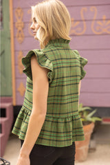 Color Wave Flannel Top