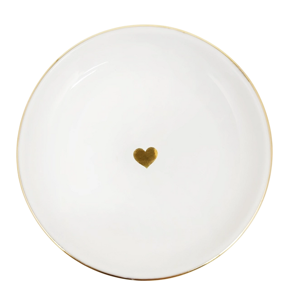 Gold Heart Jewelry Dish