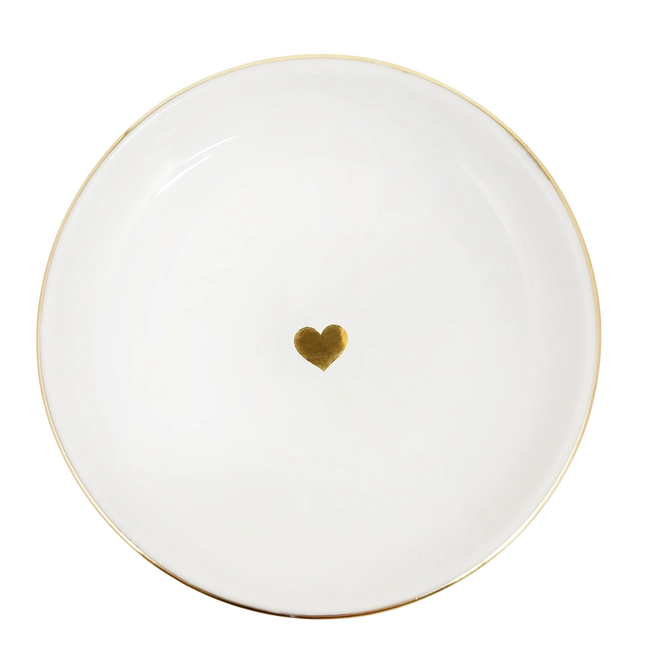 Gold Heart Jewelry Dish