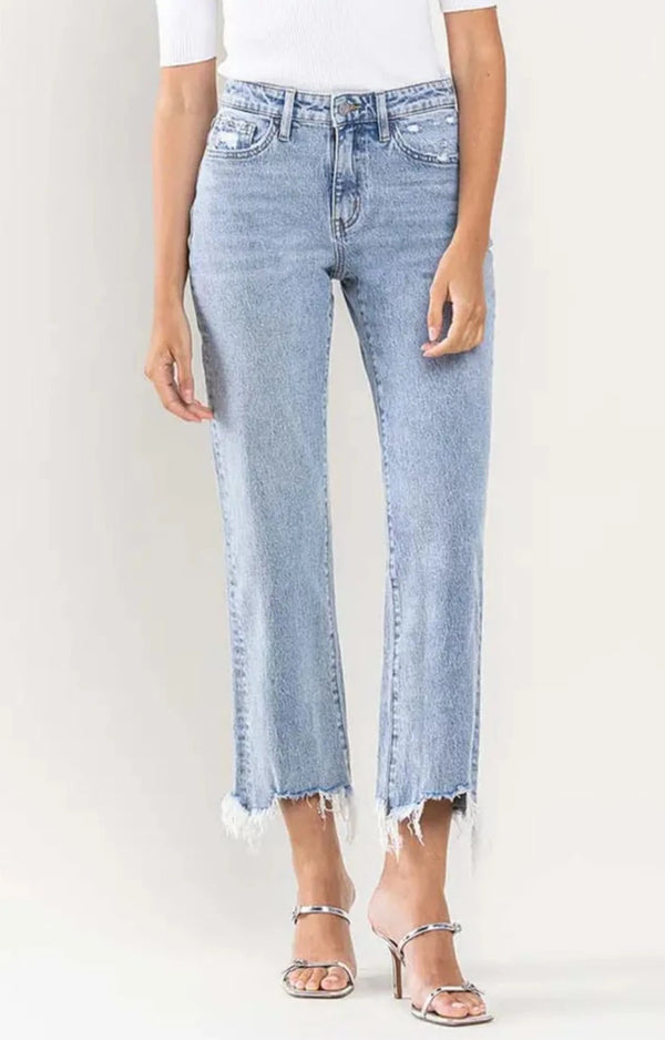 Kendall High Rise Cropped Dad Jean