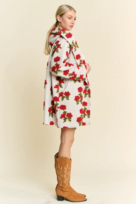 Garden Floral Chunky Embroidered Coat