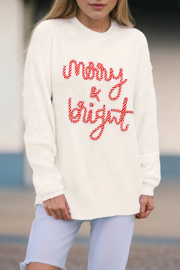 Merry & Bright Candy Cane Sweater