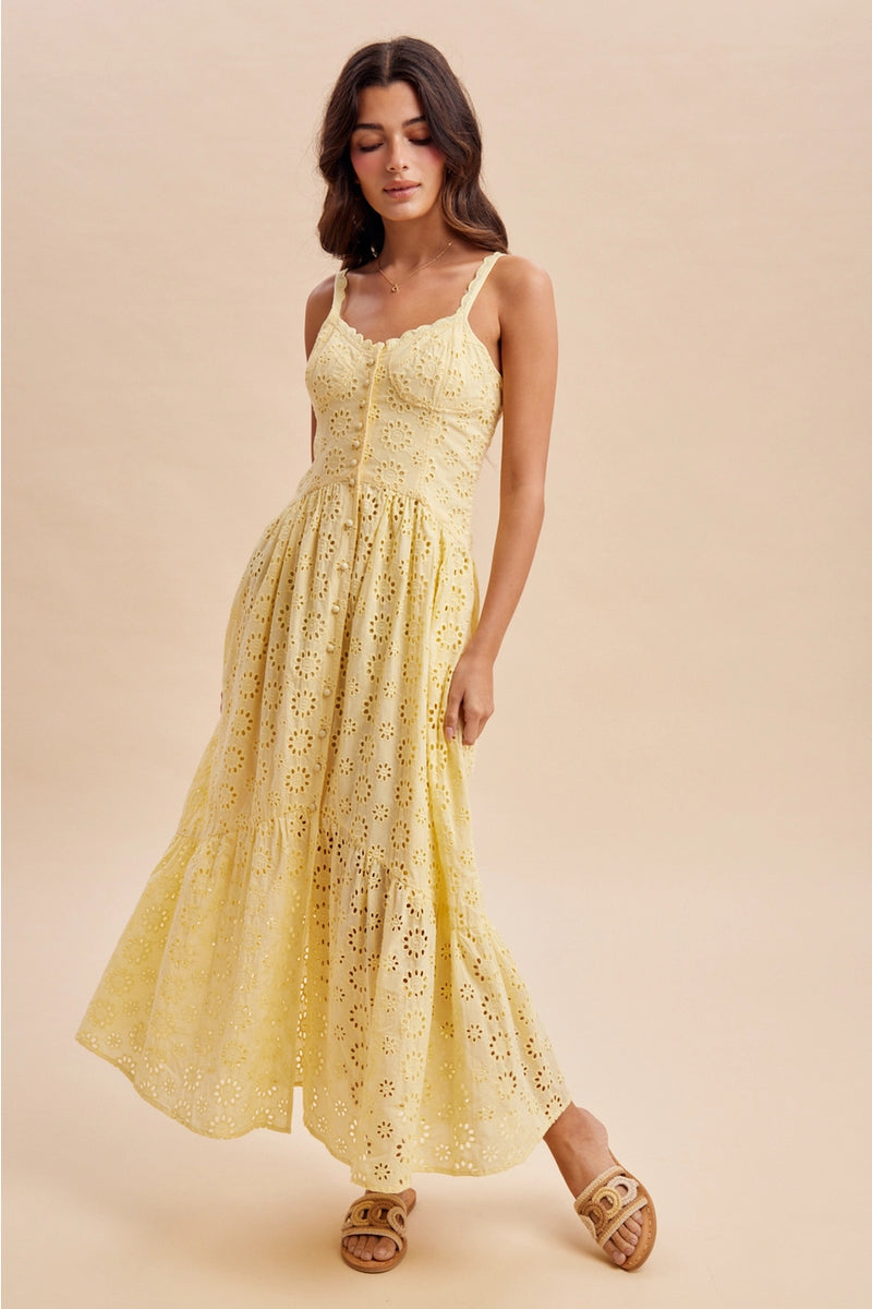 Amelia Eyelet Maxi Lemon Water / Large Amelia Eyelet Maxi Lemon Water / Large