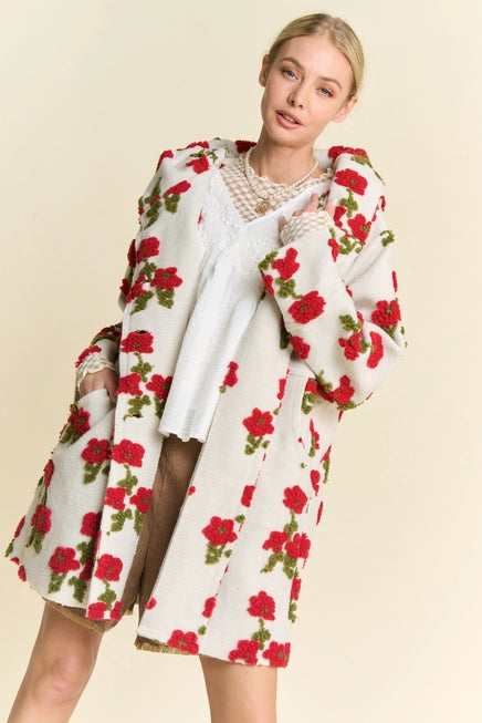 Garden Floral Chunky Embroidered Coat