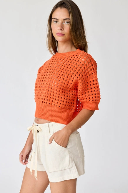 Alina Cropped Crochet Top