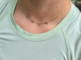 Vols Charm Necklace Gold Vols Dangle Layer Necklace