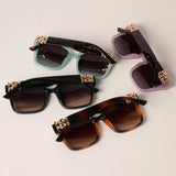 Colored Frame Squircle Shape Frame Sunglasses