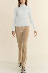 Textured Long Sleeve Mock See Through Layered Top