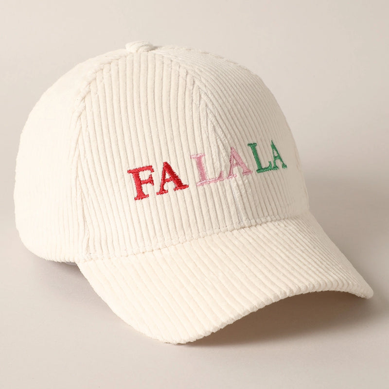 Falala Colorful Embroidery Corduroy Cap
