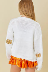 Sequin Pumpkin Sweater