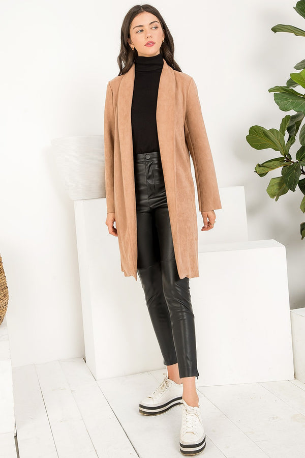 The Lisa Suede Cardigan