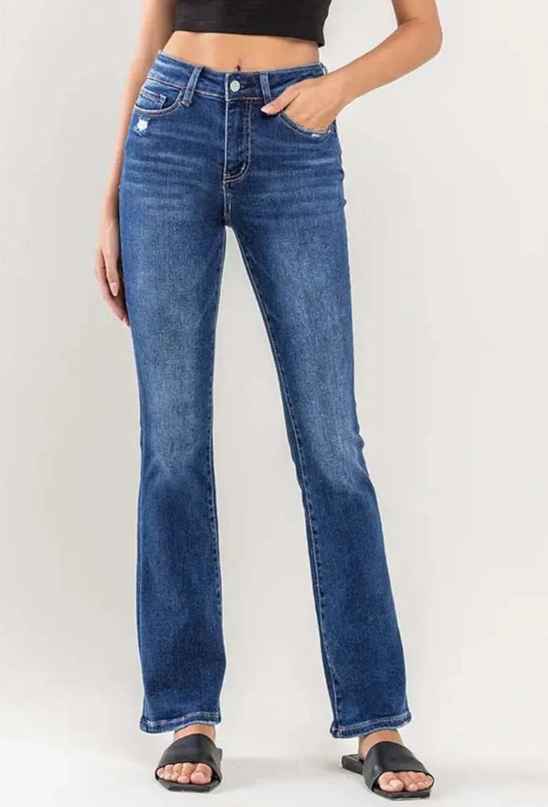 9-5 High Rise Slim Boot Cut Jeans