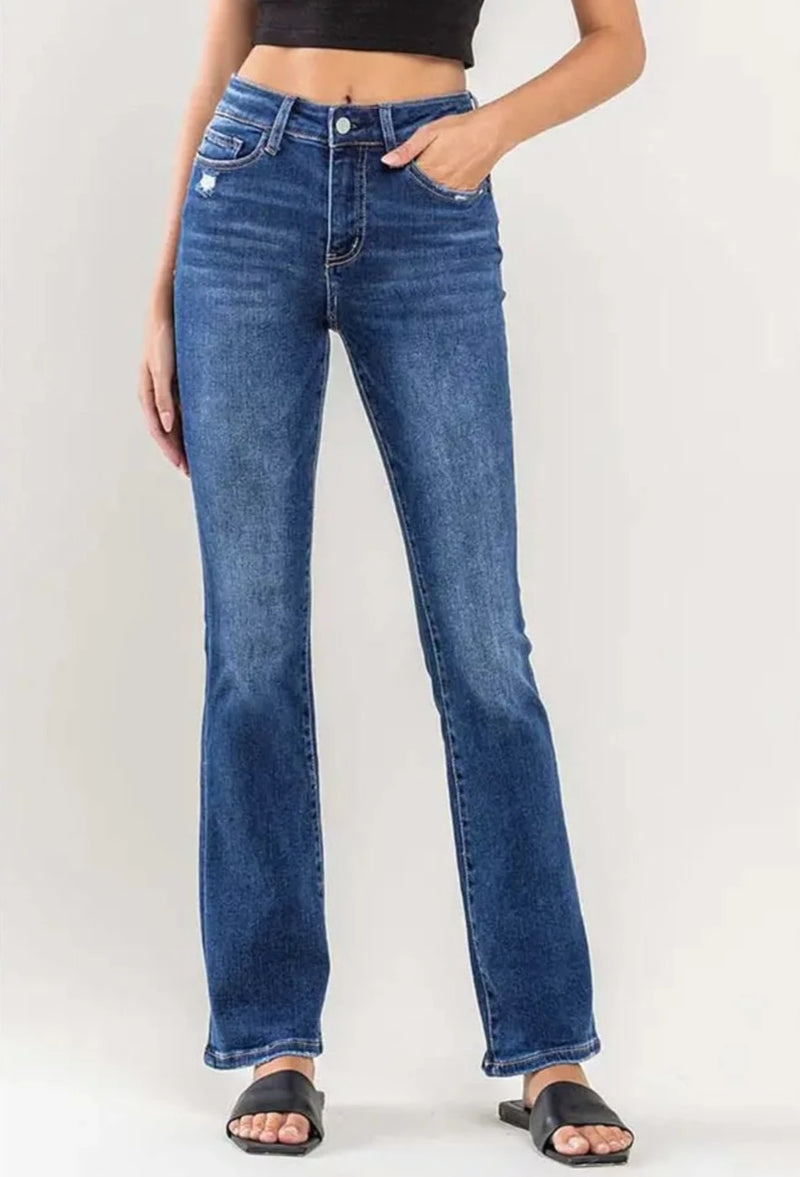 9-5 High Rise Slim Boot Cut Jeans