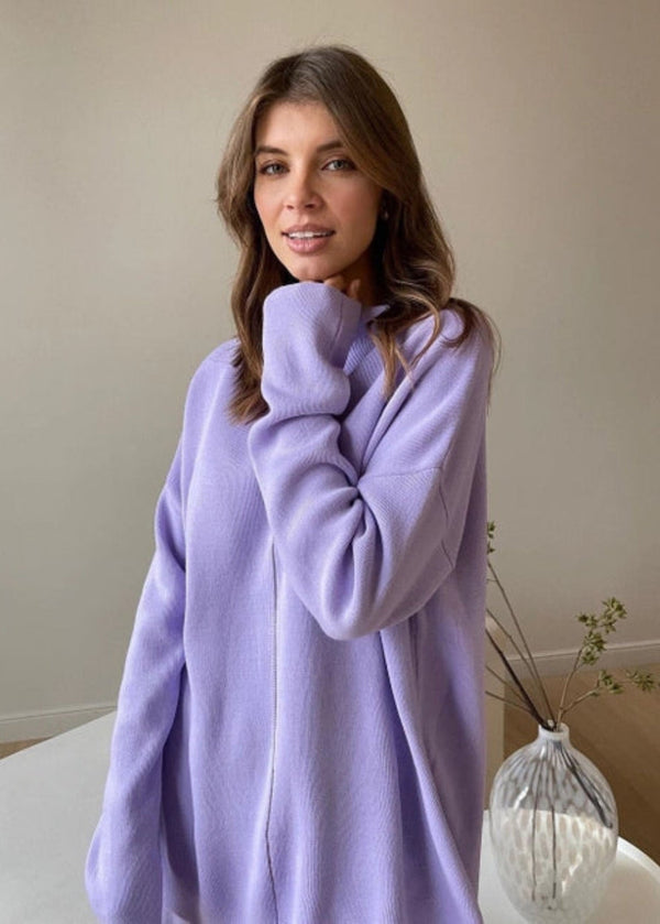 Lavender Mock Neck Sweater