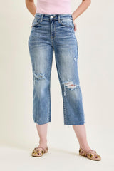 Judy Blue High Waist Distressed Crop Jeans
