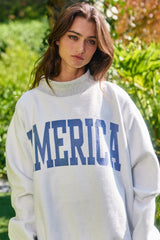 USA Mock Neck Sweatshirt
