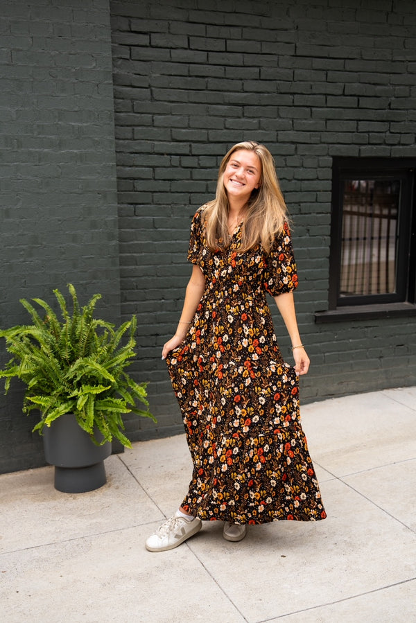 Harvest Moon Floral Maxi Dress