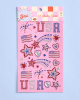 USA Face Gems | Patriotic, Fourth July, Festival, Americana