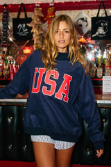 USA/American Flag Reversible Mock Neck Sweatshirt
