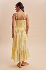 Lemon Water Eyelet Maxi Dress