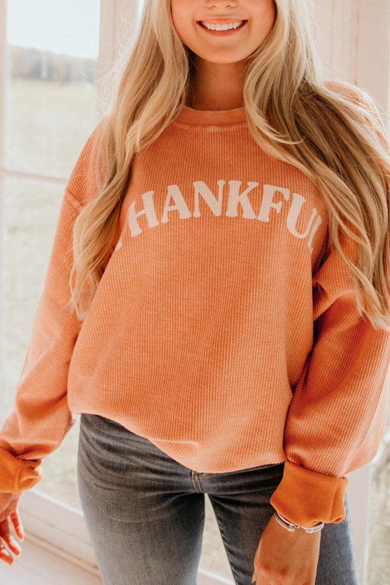 Thankful Corded Sweatshirt