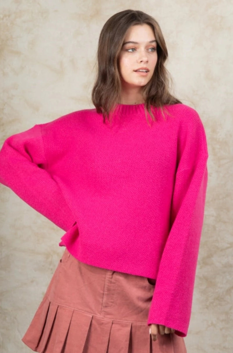 Pretty In Pink Oversized Sweater