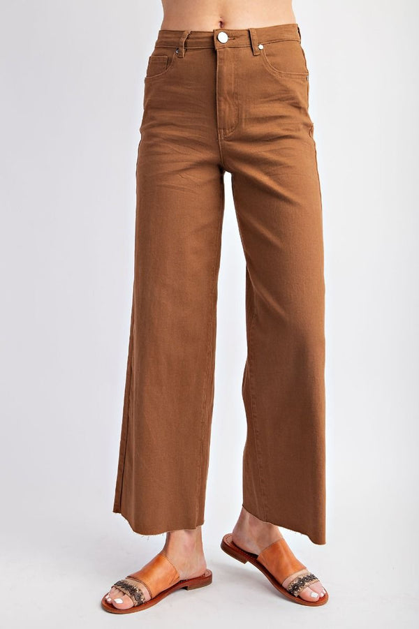 Soft Stretch High Waisted Twill Pants