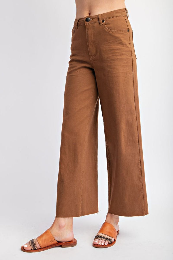 Soft Stretch High Waisted Twill Pants